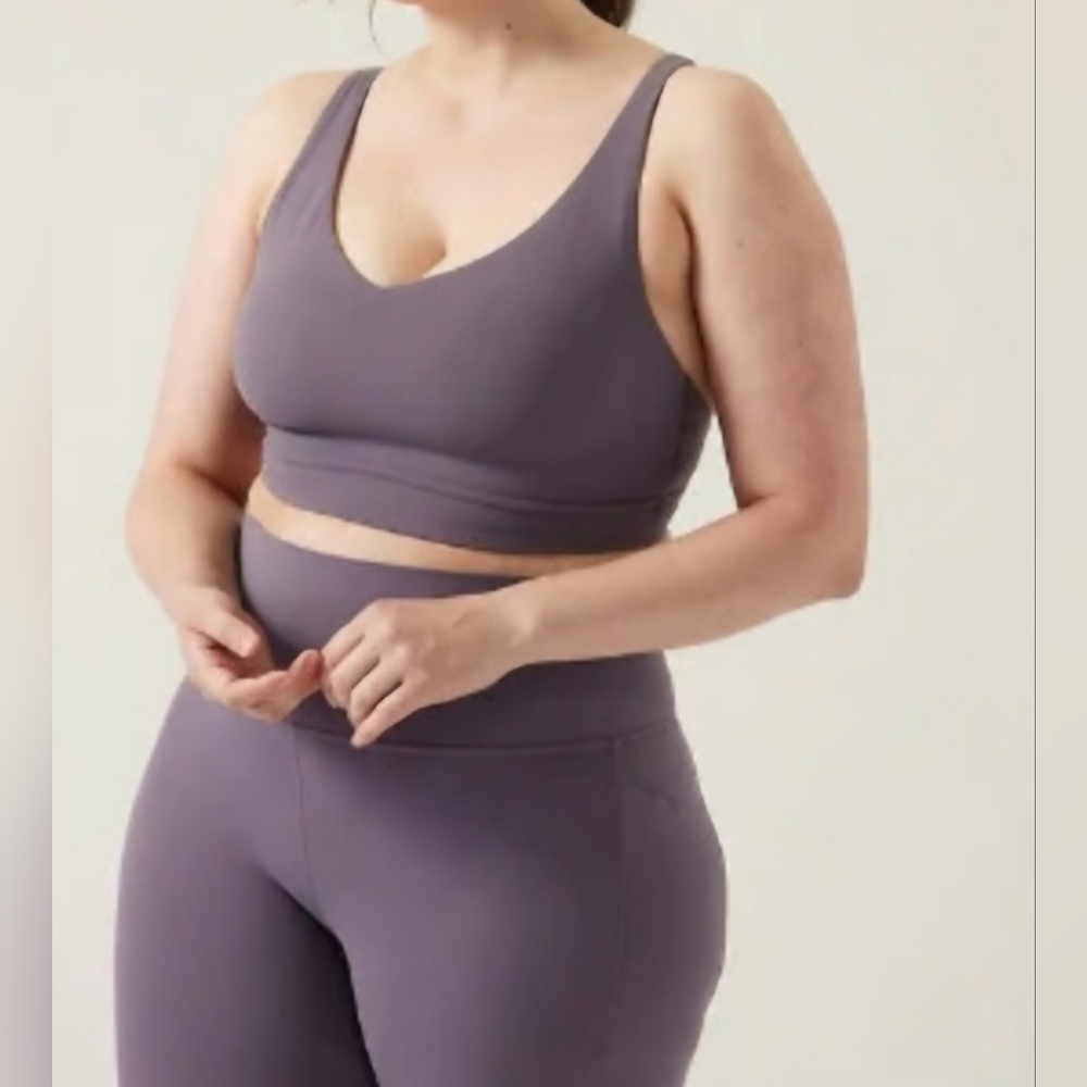 Athleta Solace D-DD Removable Cups Strappy Crossback Purple Sports NWT Bra 3X